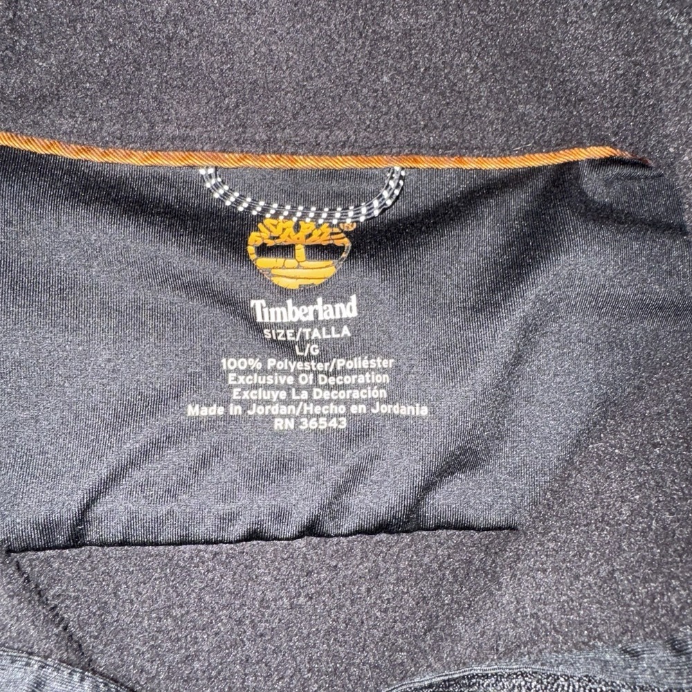 Timberland Men's Full Zip Up Fleece Jacket Size XL Black - Picture 3 of 3
